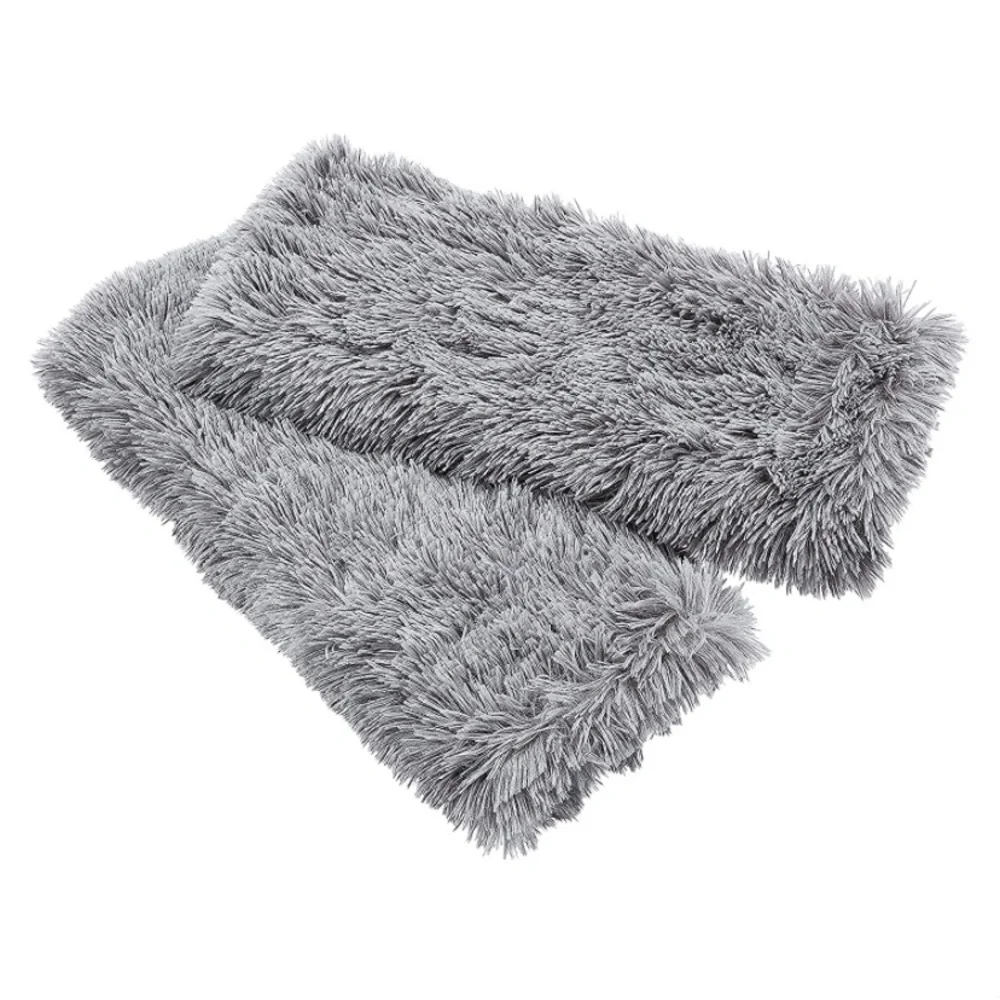 Luxury Home | Chic Grey Soft Plush Faux Fur Throw Pillow Covers